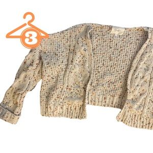 Jessica Simpson Knitted Sweater Cardigan, Size Large, Cropped